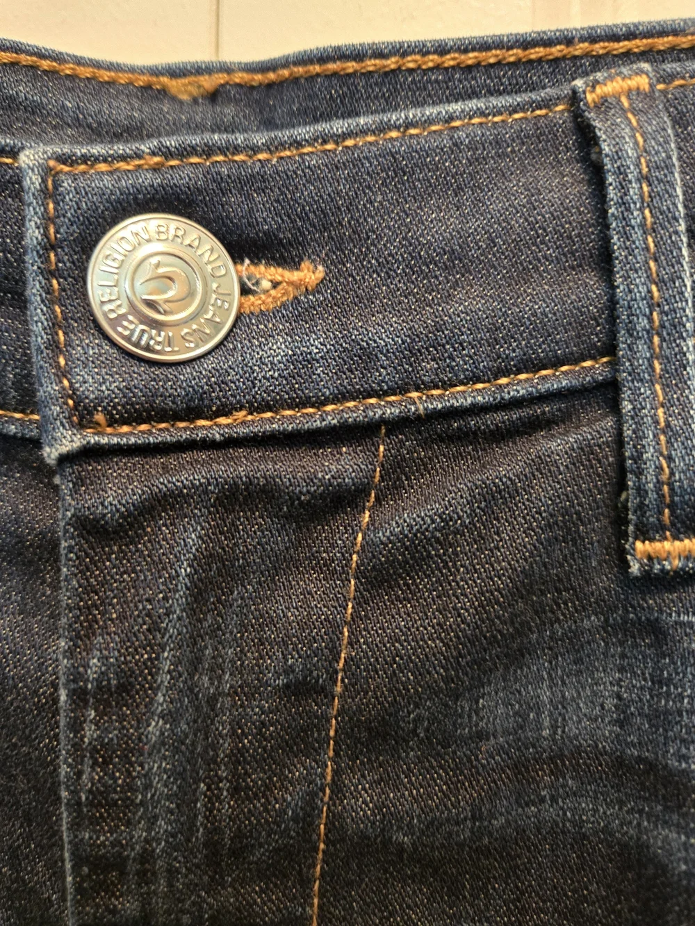 True Religion Halle Dark Indigo Women's Jeans - Mid Rise Super Skinny Fit - Picture 6 of 15